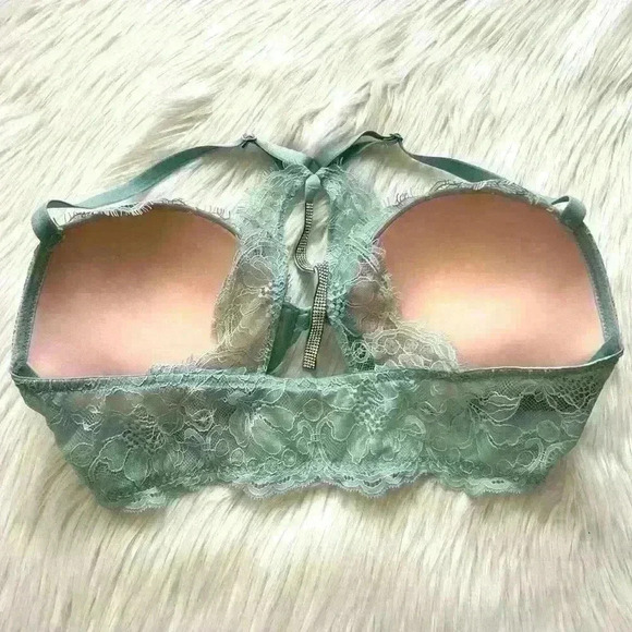 Victoria's Secret Very Sexy Racerback Push-Up Bra Rhinestone Bling 36C - Picture 4 of 5